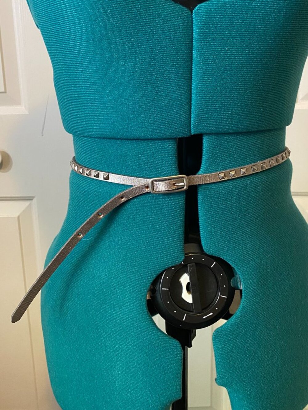 Silver Studded Skinny Belt